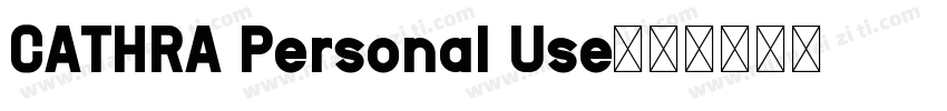 CATHRA Personal Use字体转换